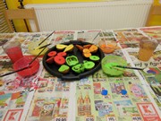 Malování a obtiskávání ovoce